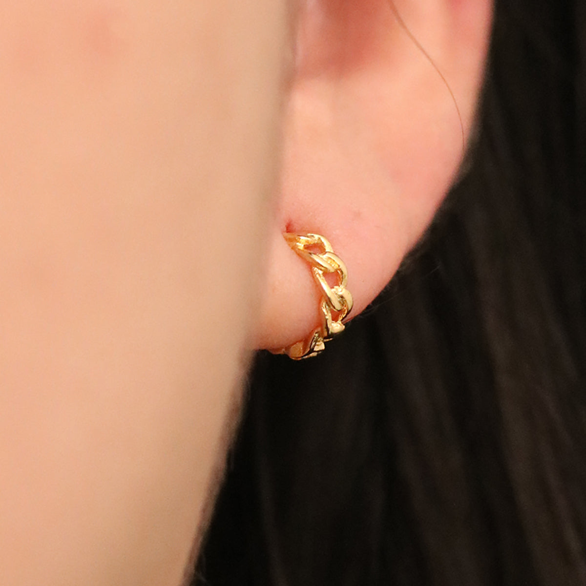 8mm Sterling Silver Rope Huggie Earrings