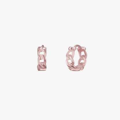 8mm Sterling Silver Rope Huggie Earrings