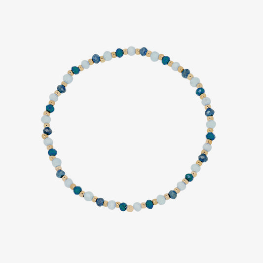 Gemstone stretchable bracelet